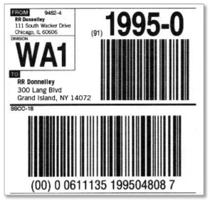 Example of shipping label